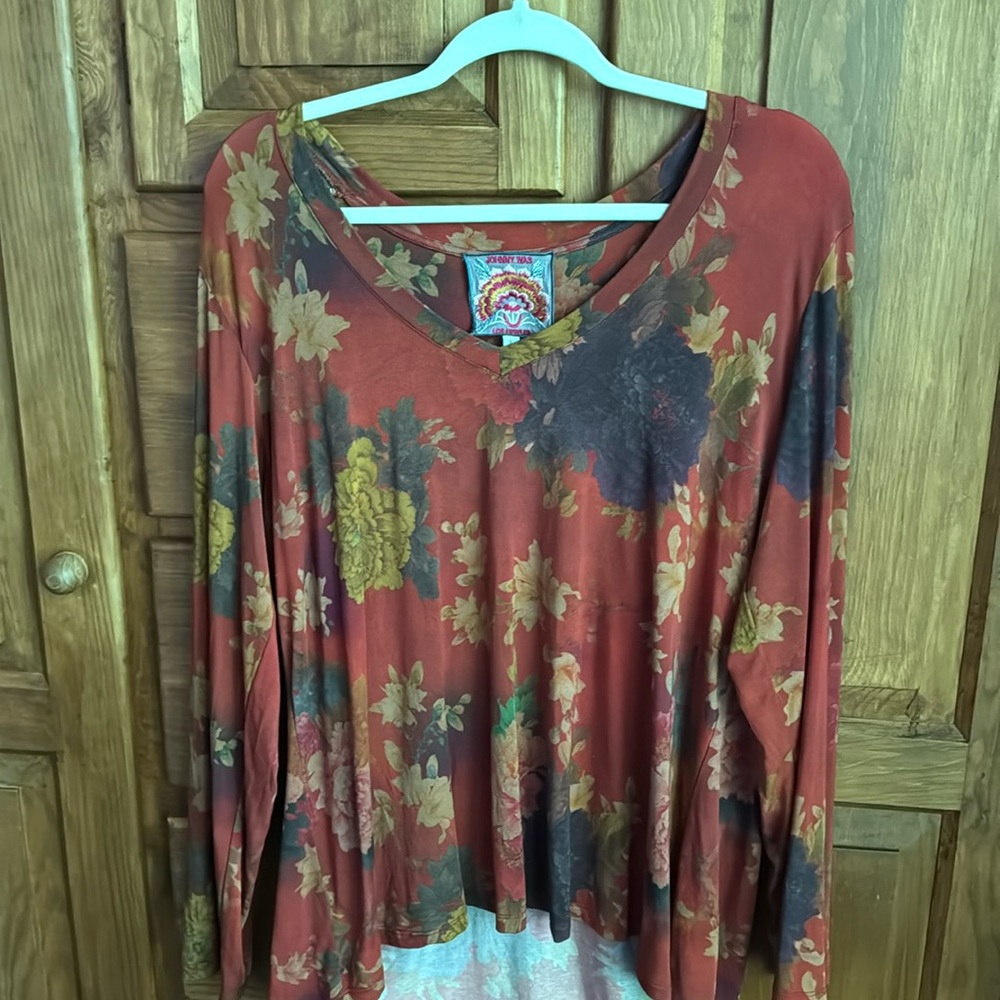 Johnny Was Long Sleeve Top Size L